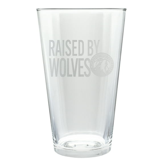 Minnesota Timberwolves Etched 16oz. Rally Cry Pint Glass
