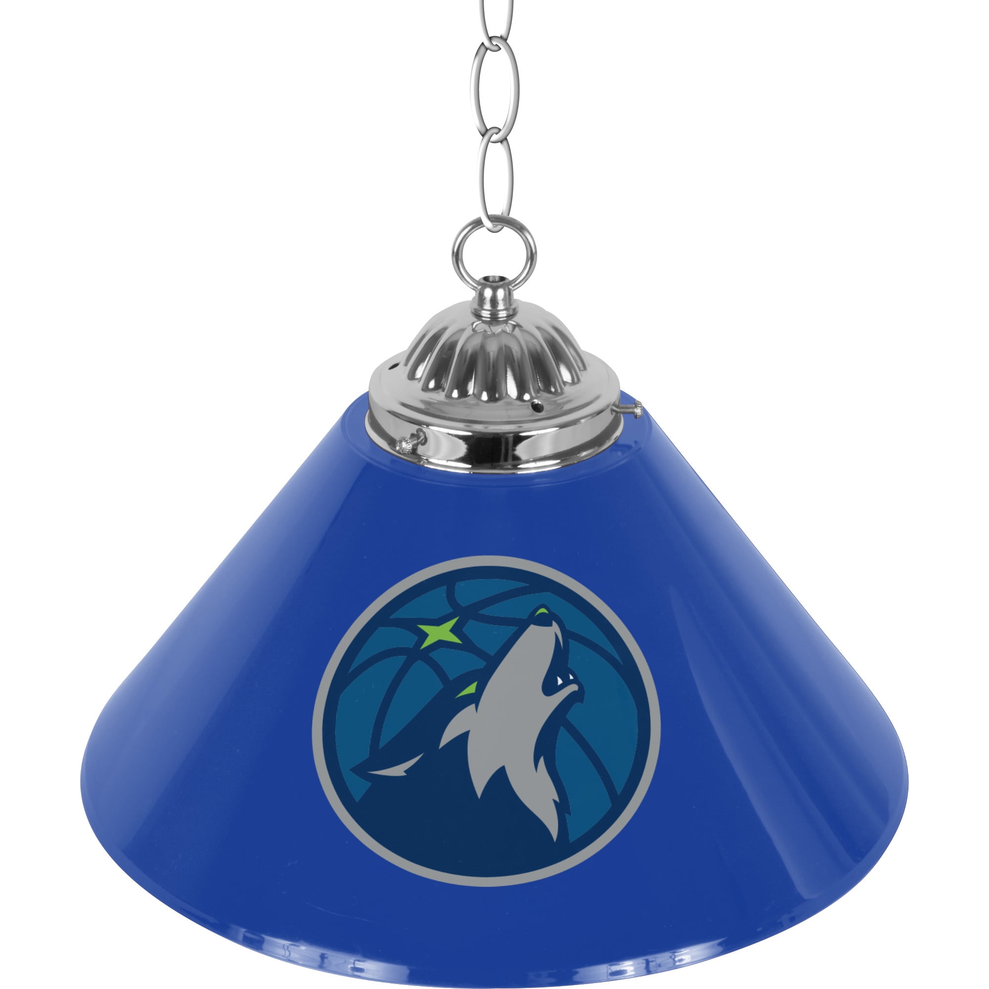 Minnesota Timberwolves Logo 14-Inch Single Pendant Light with Pull Chain