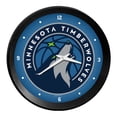 thumbnail image 1 of Minnesota Timberwolves 15" Ribbed Frame Wall Clock, 1 of 5