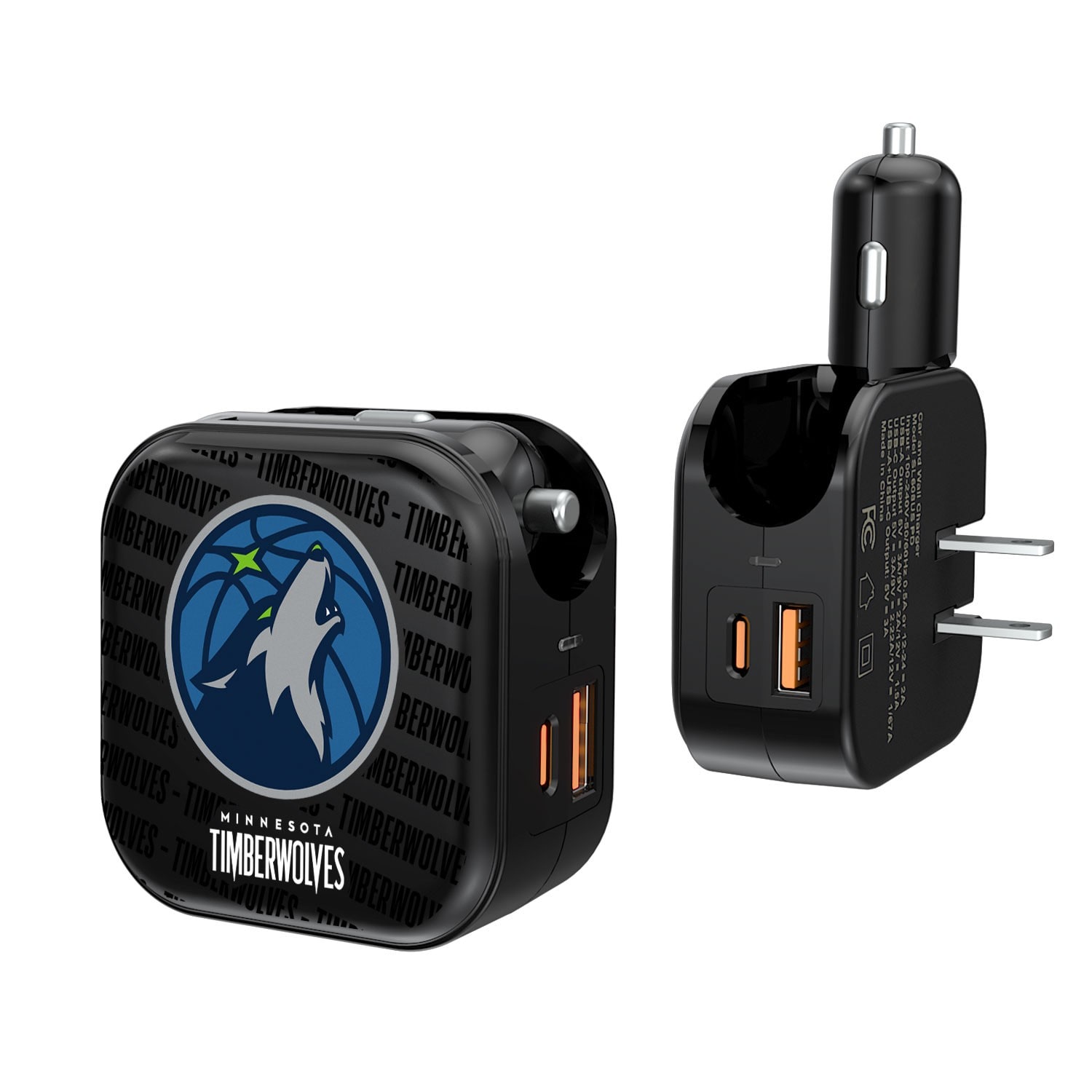 Minnesota Timberwolves Text Design USB Charger - Walmart.com