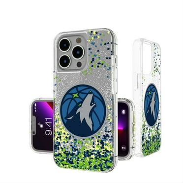 Minnesota Timberwolves iPhone Glitter Case with Confetti Design