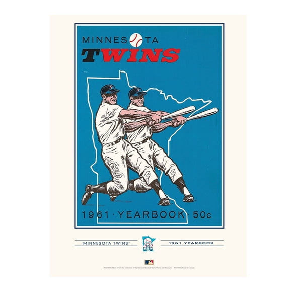 Minnesota Twins 12" x 16" 1961 Program Cover Art Print