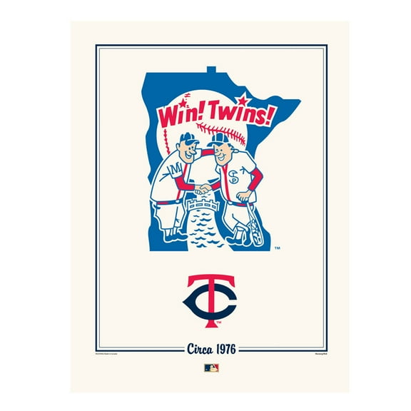 Minnesota Twins 12" x 16" 1976 Cooperstown Logo Art Print