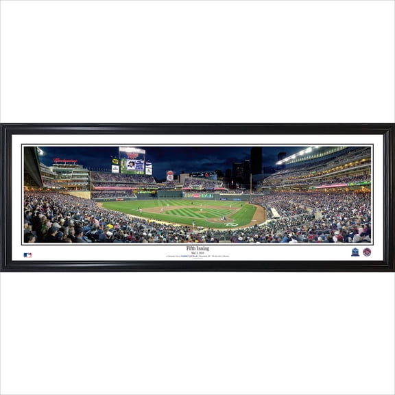 Minnesota Twins 39" x 13.5" Fifth Inning at Target Field Standard Black Framed Panorama