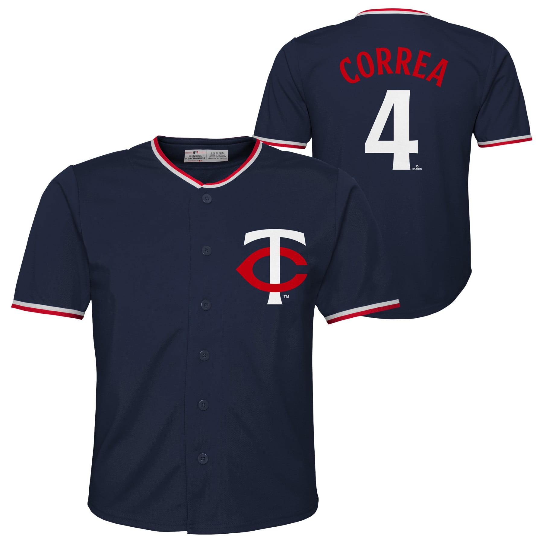 Minnesota Twins MLB Boys Short Sleeve Player Jersey Correa