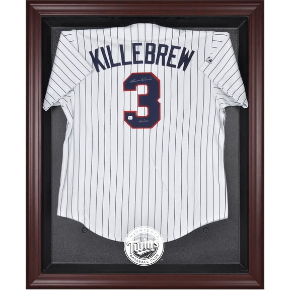 Minnesota Twins Mahogany Framed Logo Jersey Display Case