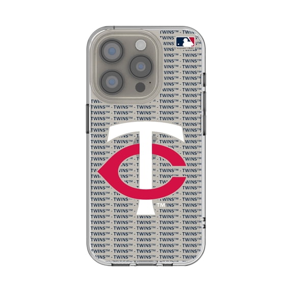 Minnesota Twins Text Backdrop Clear iPhone Case