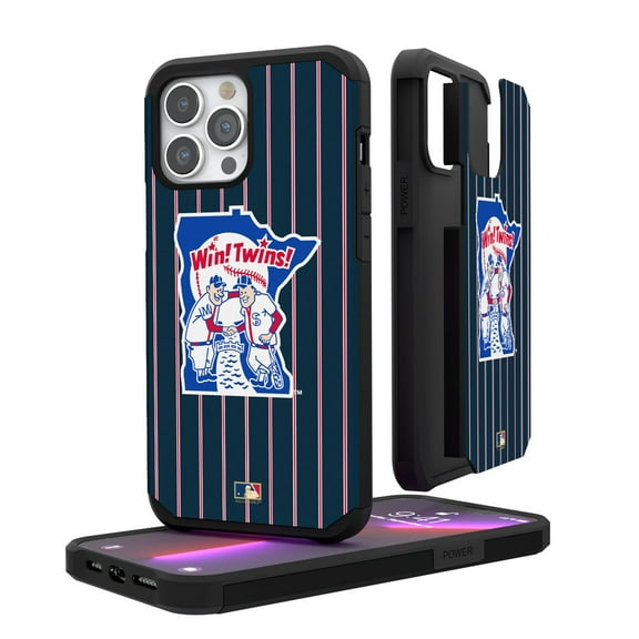Minnesota Twins iPhone Pinstripe Cooperstown Design Rugged Case