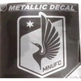 thumbnail image 1 of Minnesota United 6 Inch Decal Sticker, Metallic Chrome Shimmer Design, Vinyl Die Cut, Auto Home, 1 of 1