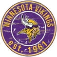 thumbnail image 1 of Minnesota Vikings 23.5" Distressed Round Sign, 1 of 7