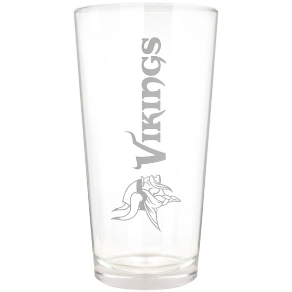 Minnesota Vikings Etched 16oz. Vertical Rally Cry Pint Glass