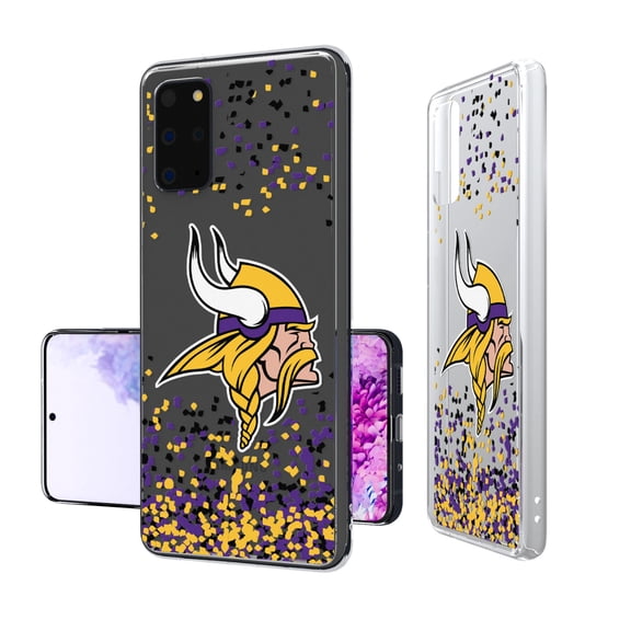 Minnesota Vikings Galaxy Clear Case with Confetti Design