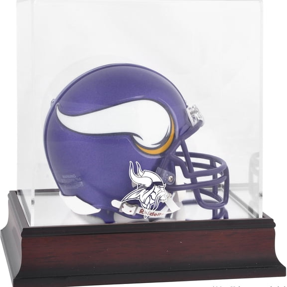 Minnesota Vikings Mahogany Mini Helmet Display Case