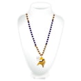 thumbnail image 1 of Minnesota Vikings Mardi Gras Beads with Medallion, 1 of 2