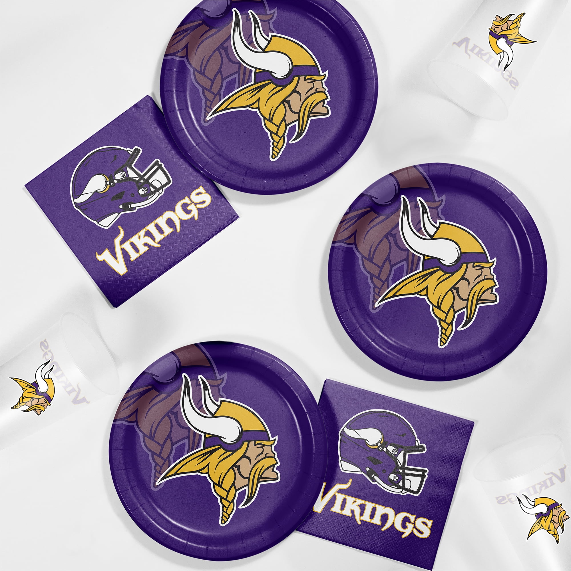 Minnesota Vikings Party Supplies Tailgating Kit, Serves 8 Guests