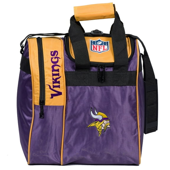 Minnesota Vikings Single Bowling Ball Tote Bag with Shoe Compartment