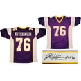 thumbnail image 1 of Minnesota Vikings Steve Hutchinson Autographed Purple Jersey "HOF 20" Beckett BAS QR 201206, 1 of 2