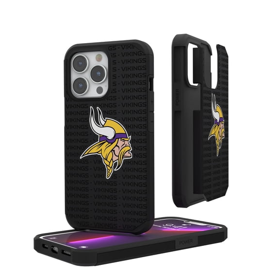 Minnesota Vikings iPhone Rugged Case with Text Design