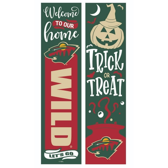 Minnesota Wild 47" Double Sided Halloween Leaner Fan Sign