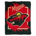 thumbnail image 1 of Minnesota Wild Blanket 46x60 Micro Raschel Dimensional Design Rolled, 1 of 2