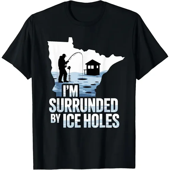 Minnesota ice Fishing T-Shirt
