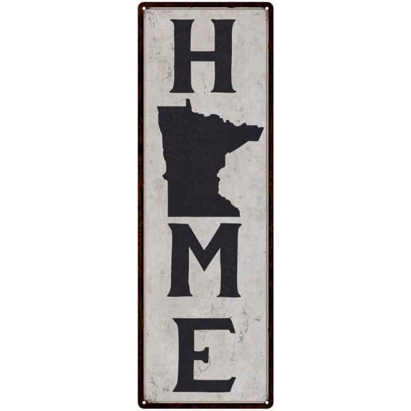 Minnesota is My Home Vintage Chic Wall Decor 6x18 Metal Sign 106180025022