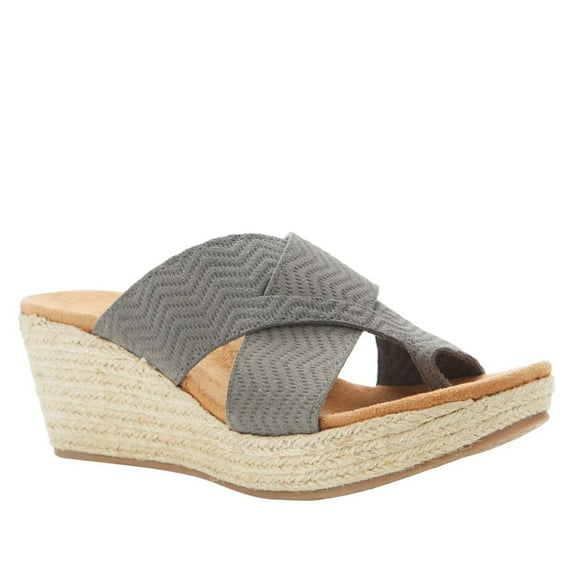Minnetonka Becka Suede Wedge Platform Sandal