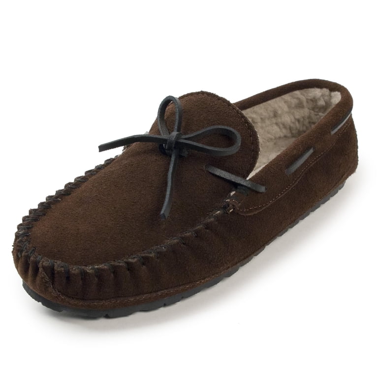 Minnetonka Mens Casey Slipper, Chocolate, Size 12 Double  display picture 1