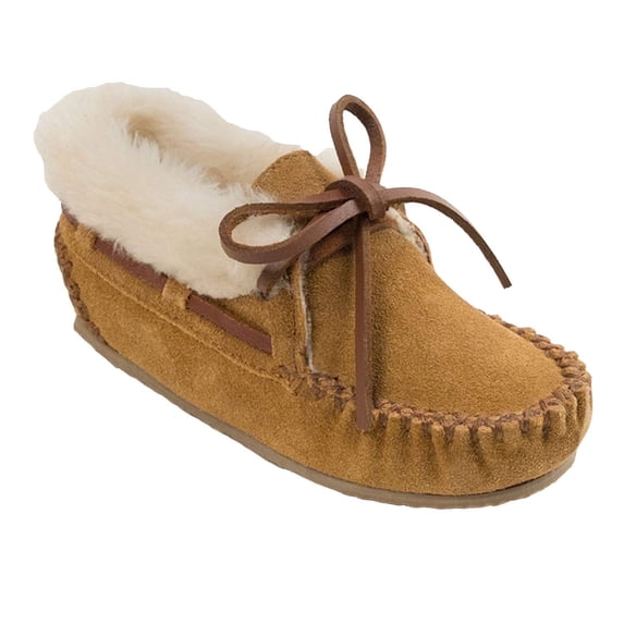 Minnetonka Kids' Charley Slipper Bootie, Cinnamon 12 Little Kid