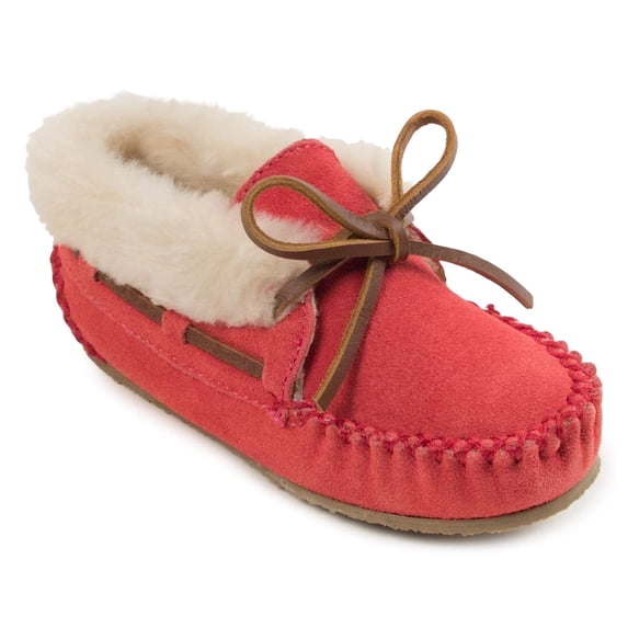 Minnetonka Kids' Charley Slipper Bootie, Hot Pink 12 Little Kid