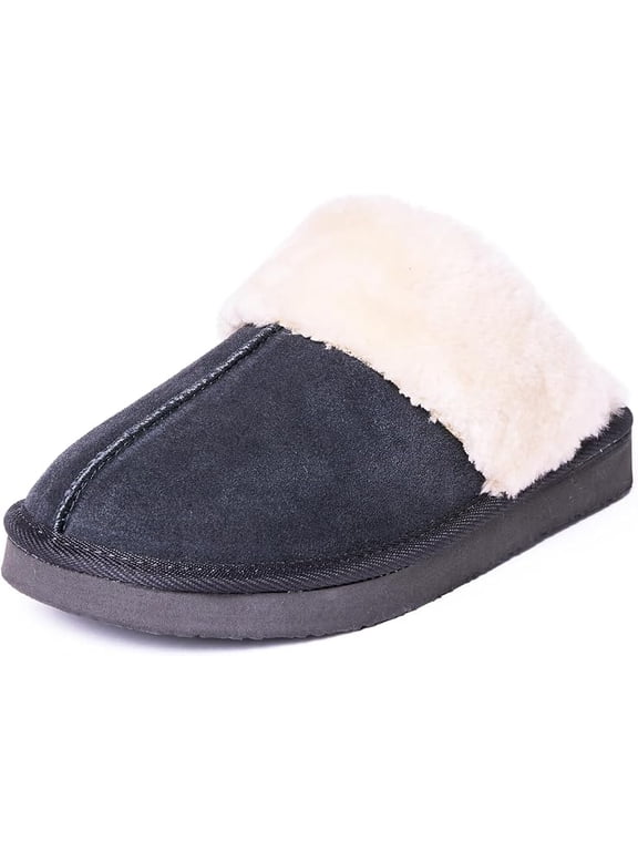 Women's Chesney Suede Scuff Slippers 8 M Charcoal