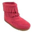 thumbnail image 1 of Minnetonka Kid's Double Fringe Side Zip Boot, Hot Pink 10 Little Kid, 1 of 9