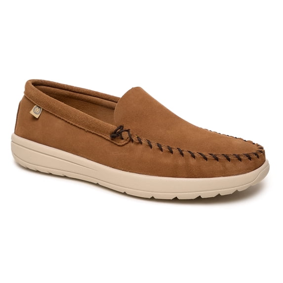 Minnetonka Men's Discover Classic Moccasin, Dusty Brown, Size 10.5