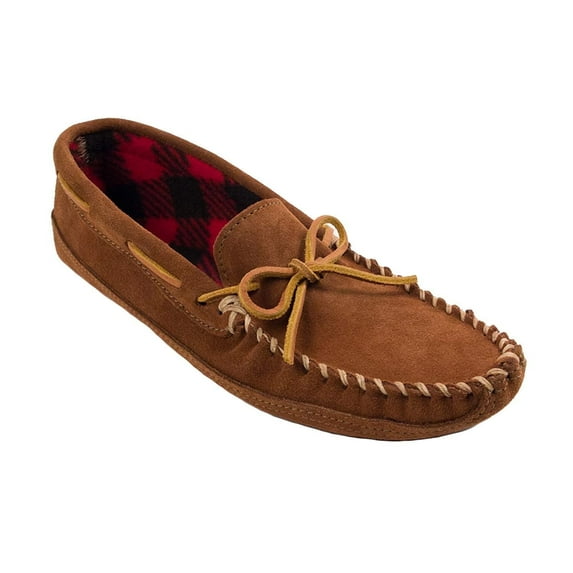 Minnetonka Men's Double Bottom Fleece, Brown, Size 8.5