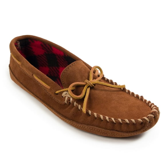 Minnetonka Men's Double Bottom Fleece Hardsole Moccasin