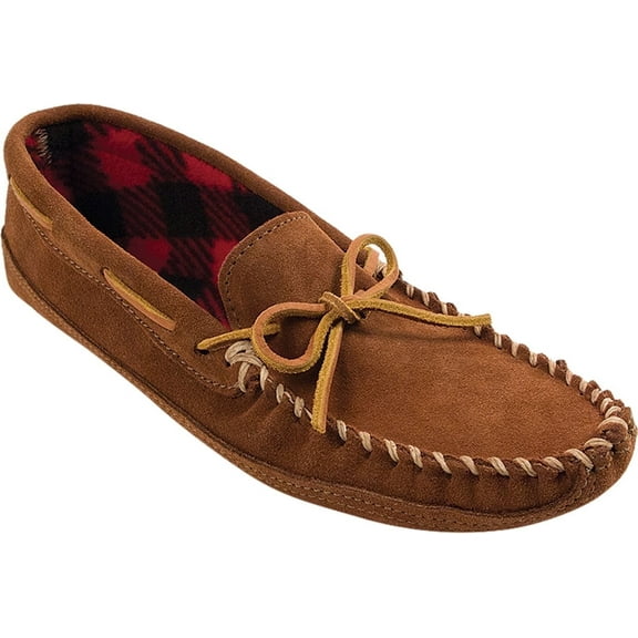 Minnetonka Men's Double Bottom Fleece Hardsole Moccasin