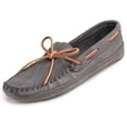thumbnail image 1 of Minnetonka Men's Double Bottom Softsole, Grey Ruff, Size 8.5, 1 of 5