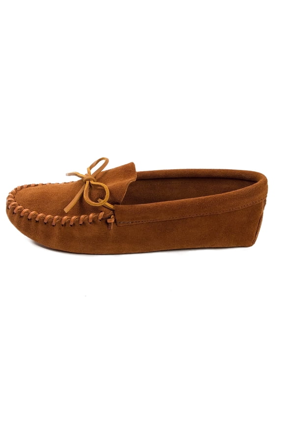 Men's Leather Laced Softsole Moccasin, Brown 13 M