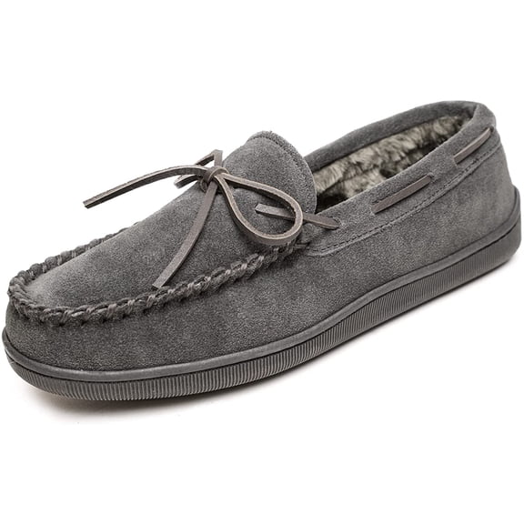 Minnetonka Men's Pile Lined Hardsole Trapper Moccasin