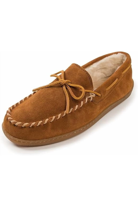 Men's 3902 Pile Hardsole Pile Lined Slipper,Brown,7 M US