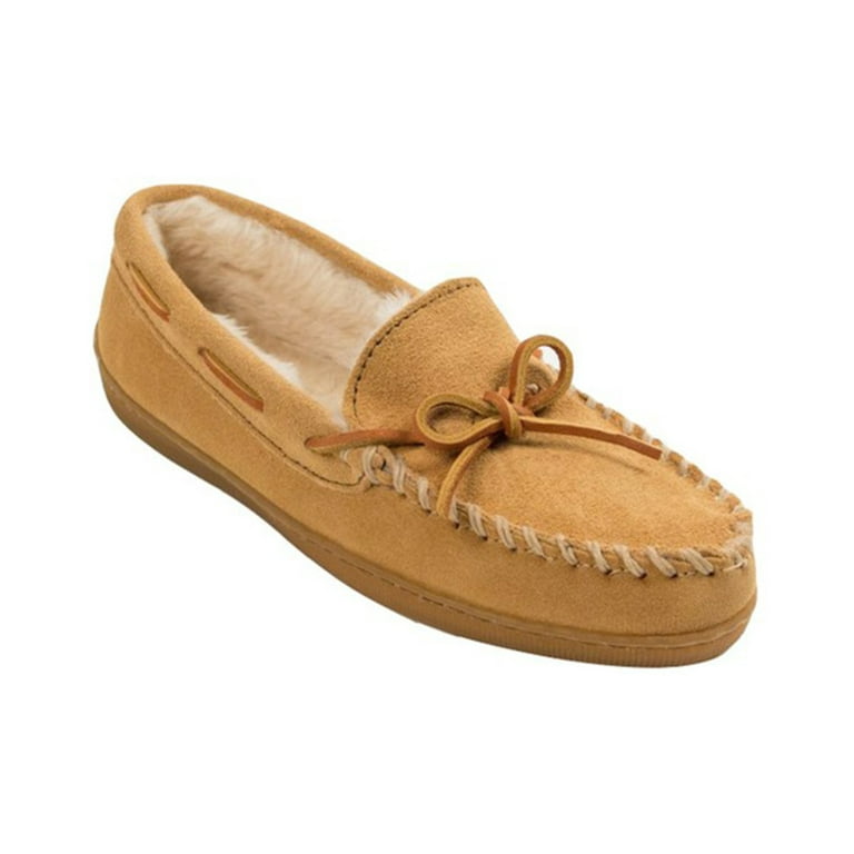 Minnetonka Men's Pile Lined Hardsole Trapper Moccasin
