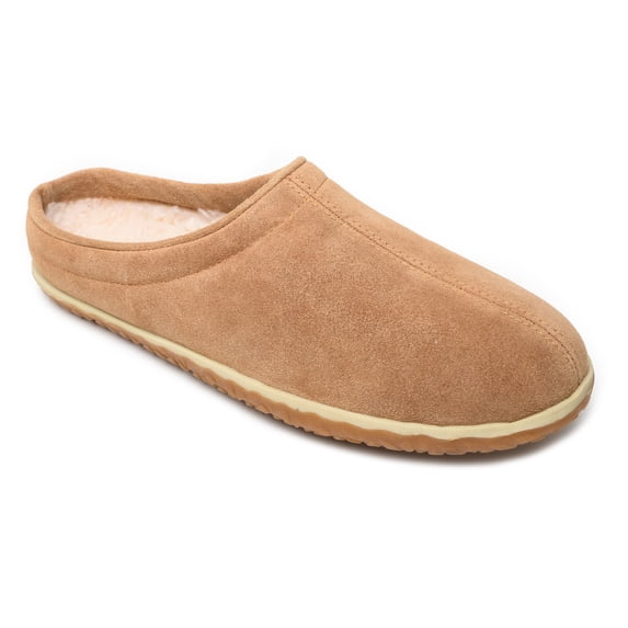 Minnetonka Men's Taylor Suede Indoor and Outdoor Slippers 12 M Cinnamon
