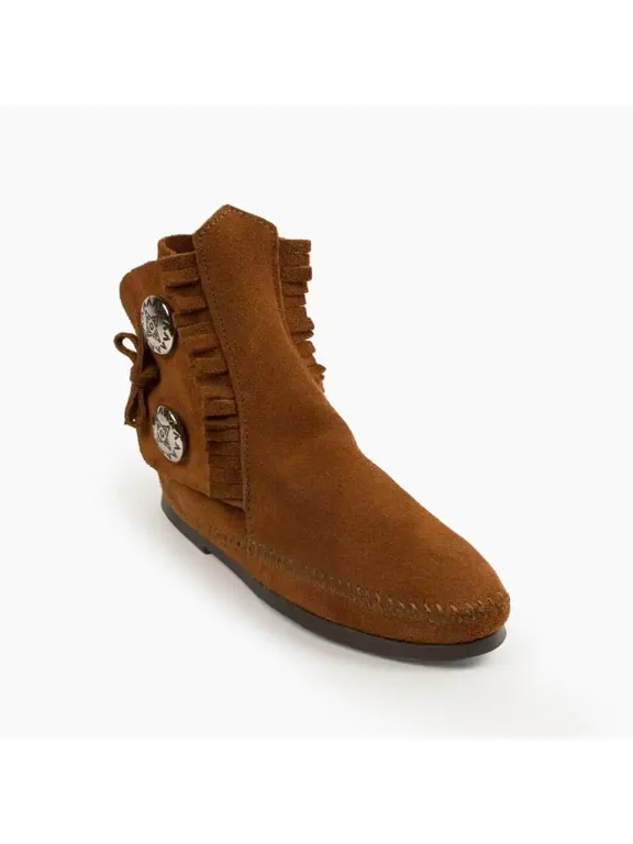 Men's Button Softsole and Hardsole Boot, Brown Hardsole, Size 12 M
