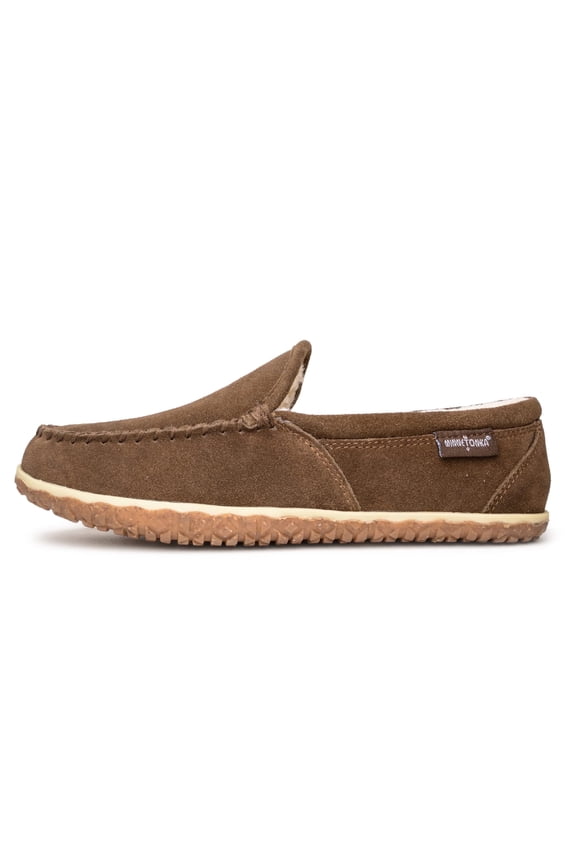Men's Tilden Moccasin Suede Indoor and Outdoor Slippers, Autumn Brown, Size 7