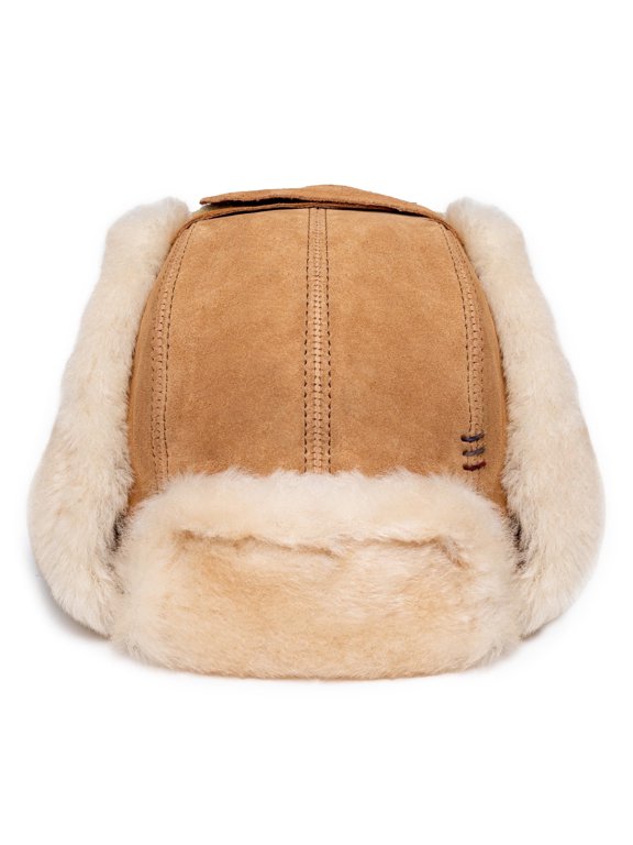 Sheepskin Bomber Hat, Tan, XLarge
