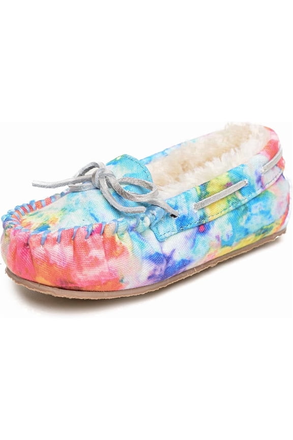Cassie Slippers for Kids, Bright Blue Splash 10 Little Kid