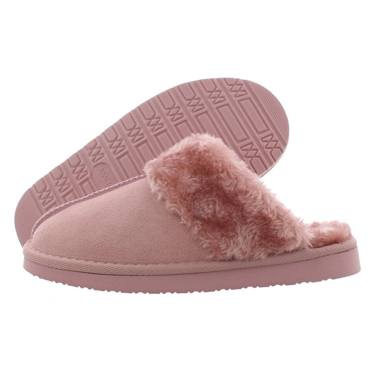 Minnetonka Women's Comfy Backless Suede Slippers with Flexible EVA