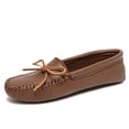 thumbnail image 1 of Minnetonka Women's Double Deerskin Softsole Moccasin, Brown, Size 8, 1 of 1