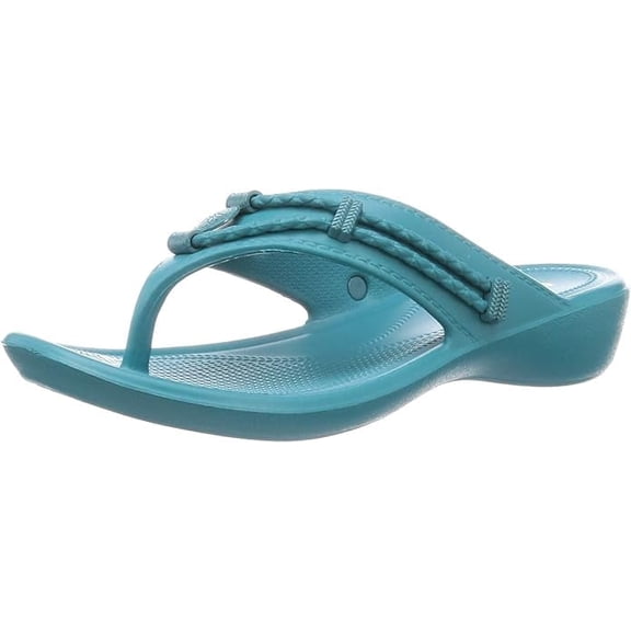 Minnetonka Women's EVA Silverthorne Prism Thong Sandals, Turquoise, Size 10