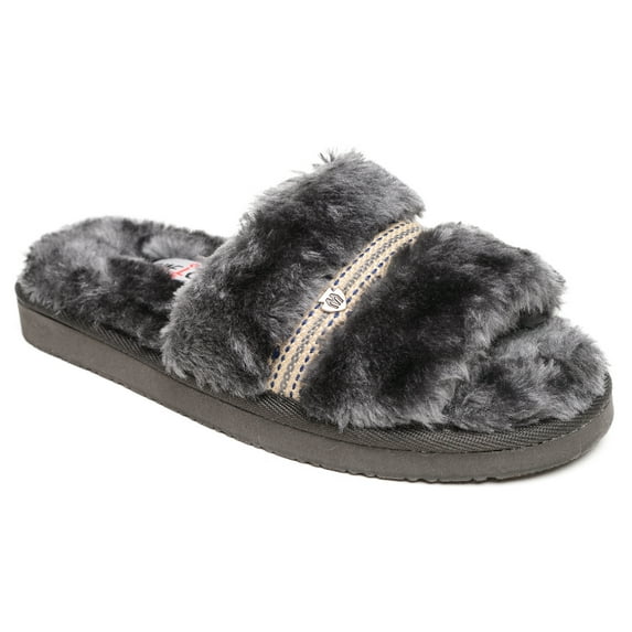 Minnetonka Women's Faux Fur London Slide Slipper